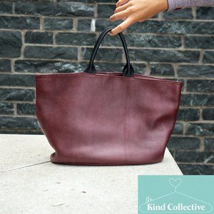 Gianni Chiarini Maroon Leather Tote